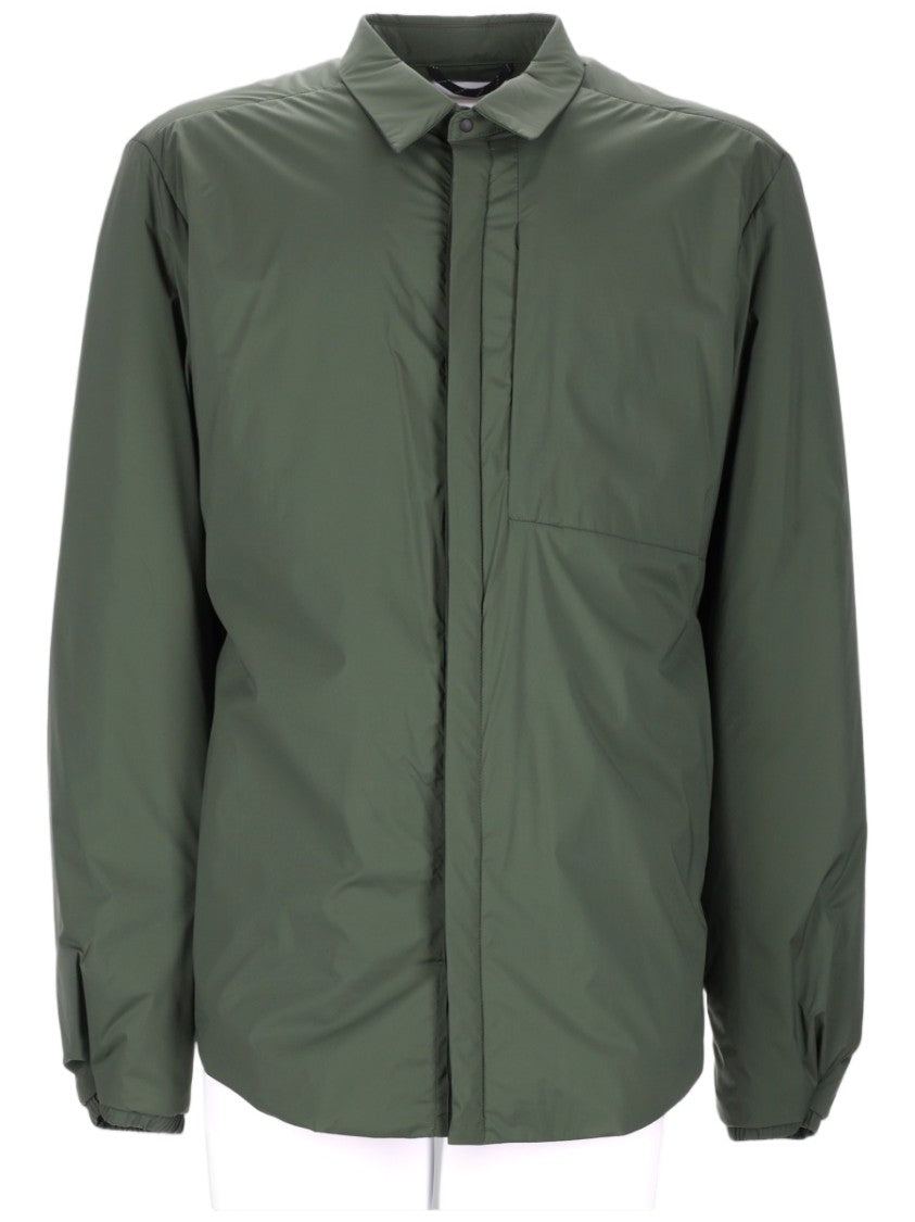 Monobi Green Sports Jacket With Concealed Fastening And Elastic Cuffs