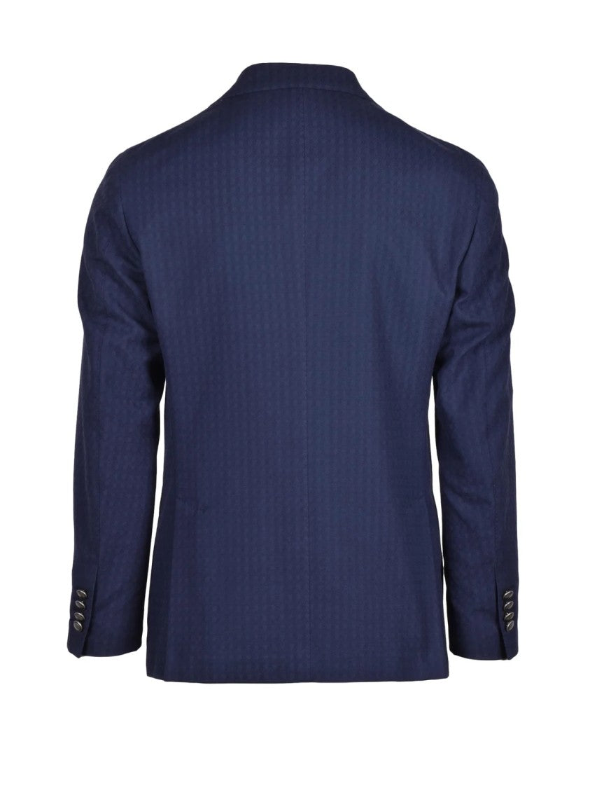Luigi Bianchi Cotton Embroidered Jacket - Blue