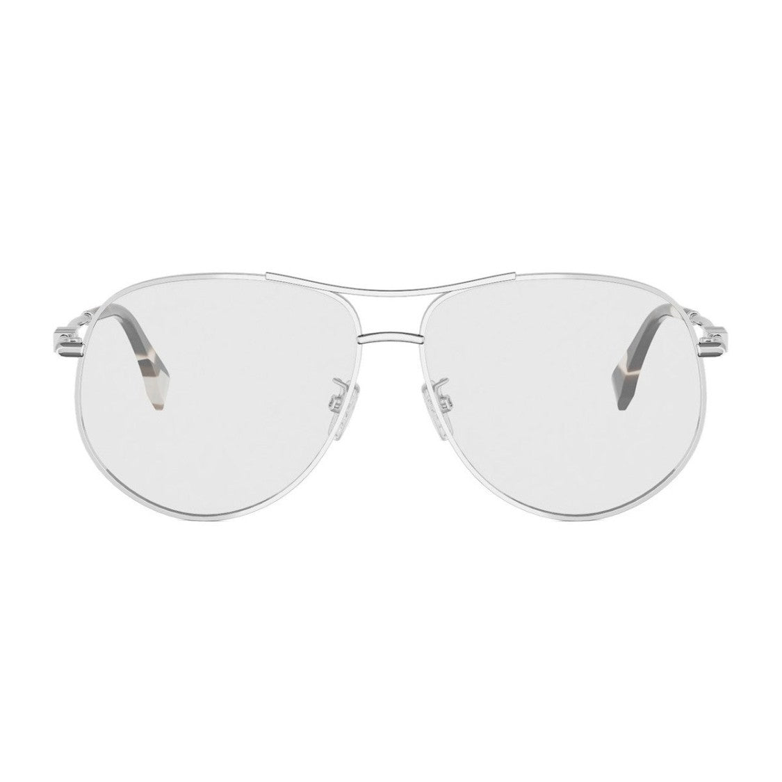 Fendi Silver Fendigraphy Metal Pilot Sunglasses