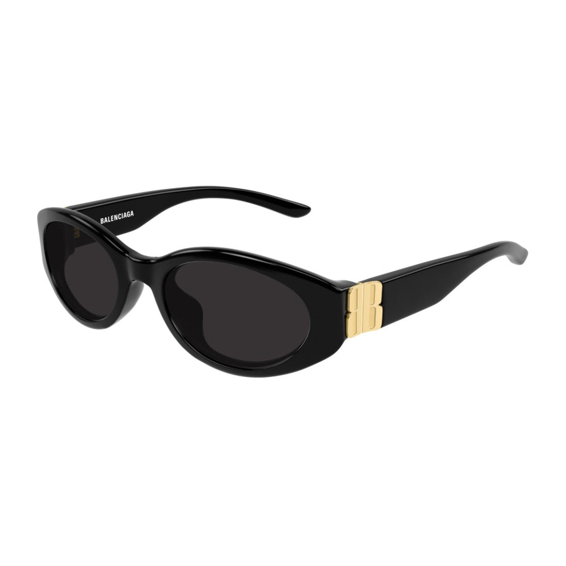 Balenciaga Everyday Oval Black Recycled Acetate Sunglasses