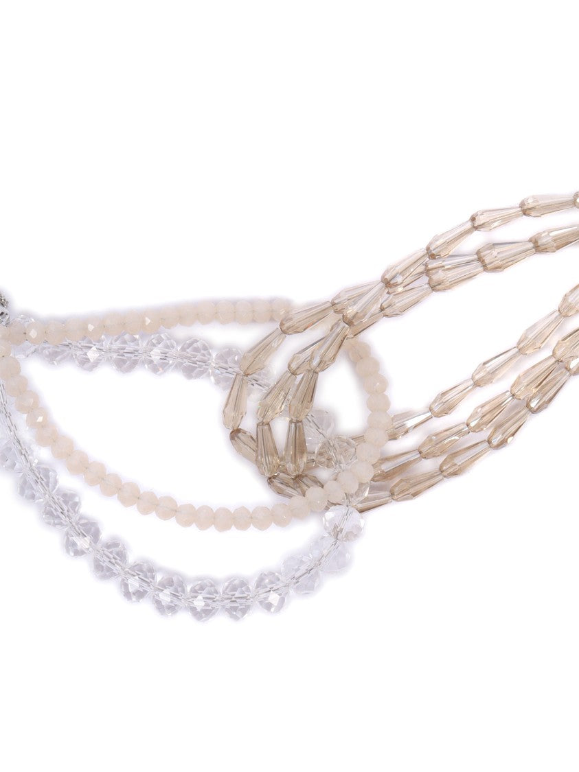 Peserico Multi-Strand Beaded Necklace With Metallic Accents