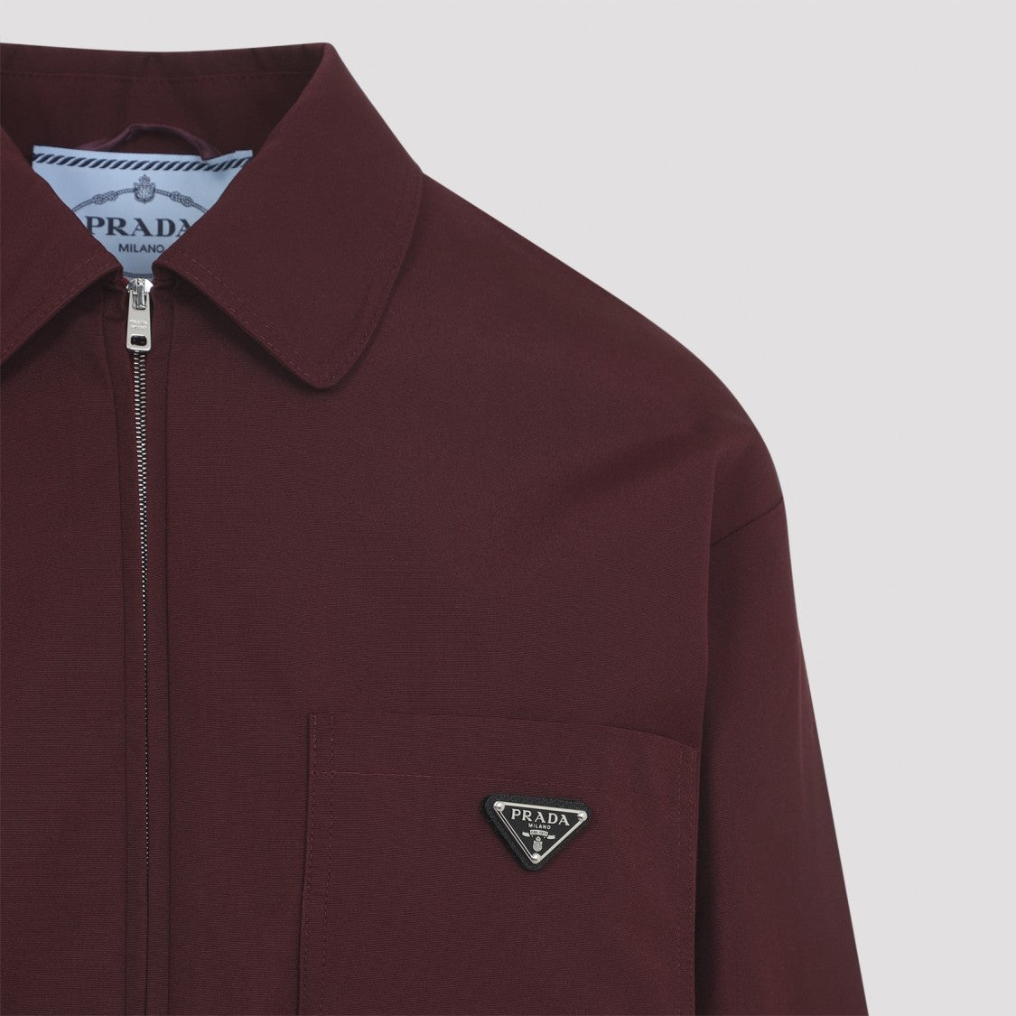Prada Burgundy Zip-Front Jacket