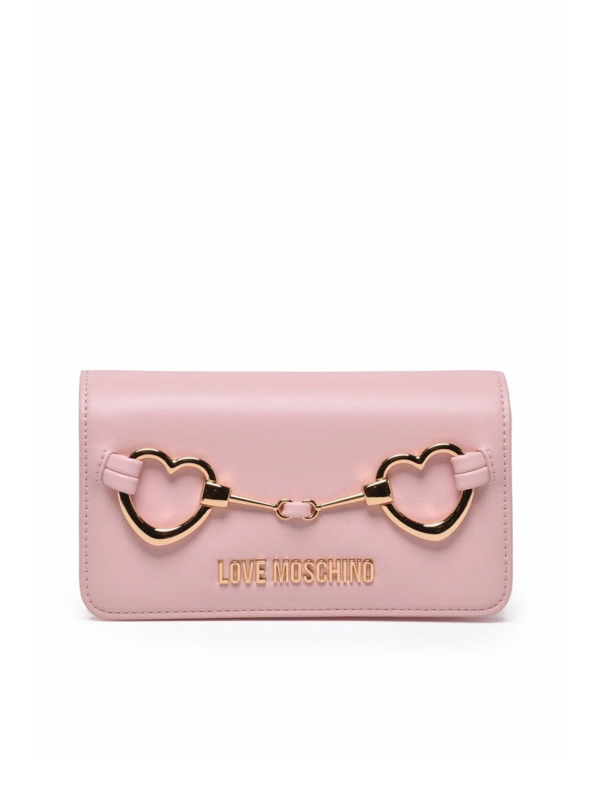 Love Moschino Small Shoulder Bag With Gold-Tone Heart Hardware