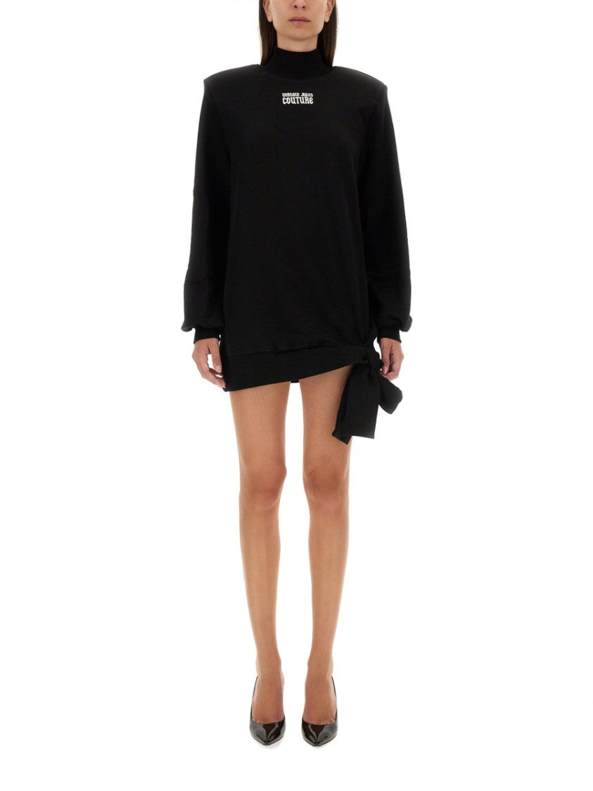 Versace Jeans Couture Sweatshirt Dress With Logo
