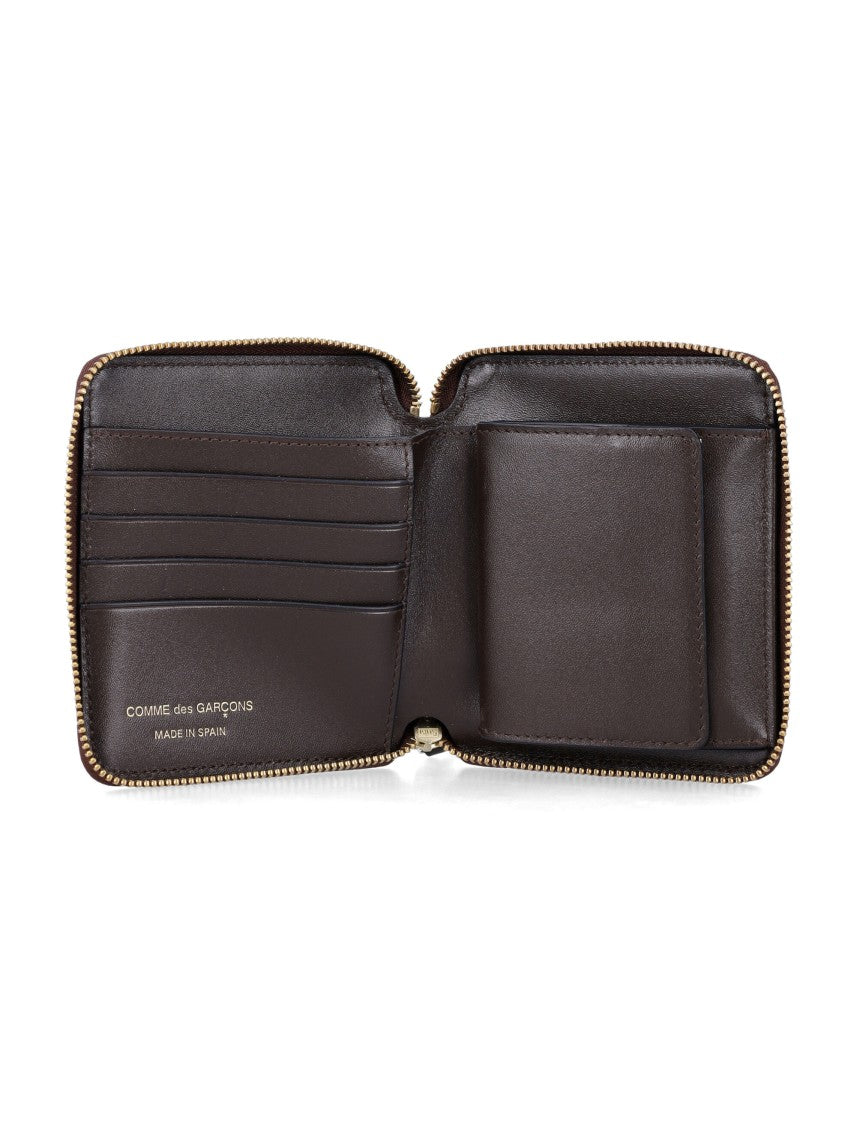 Comme Des Garçons Smooth Leather Zip-Around Vertical Wallet