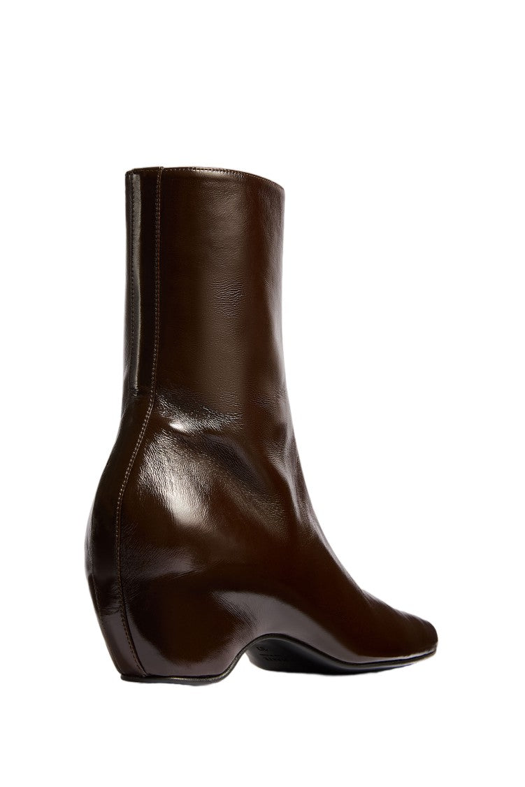 Khaite Chlorofiber Ankle Boots With Contoured Heel And Pointed Toe