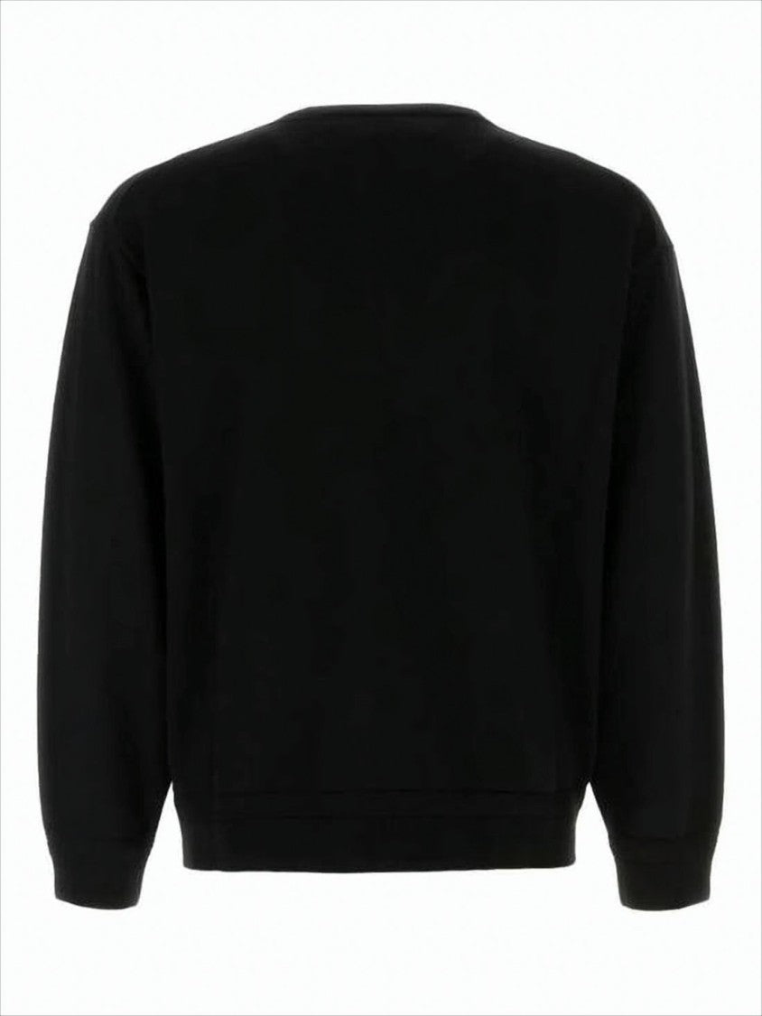Kenzo Minimalist Black Wool Sweater With Subtle Embroidery