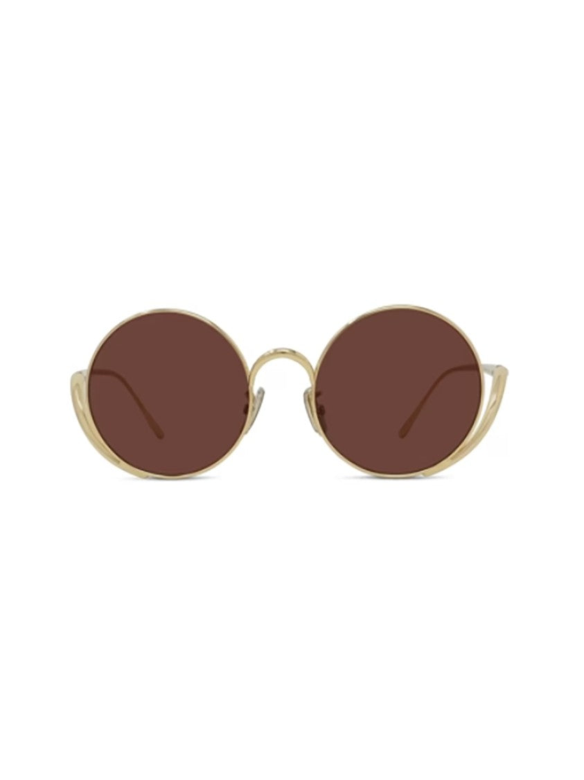 Loewe Gold Lw40187u Oval Brown Sunglasses
