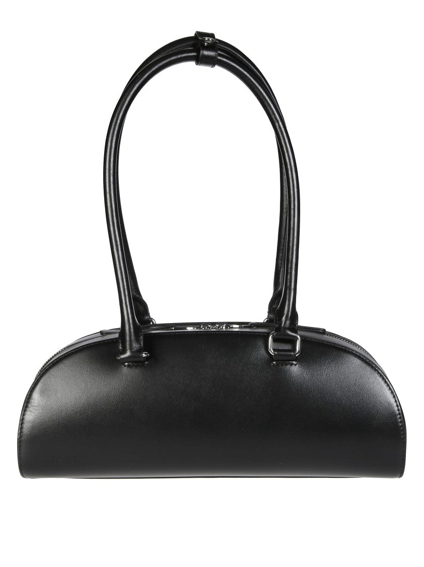 Diesel Dome Structured Leather Shoulder Bag