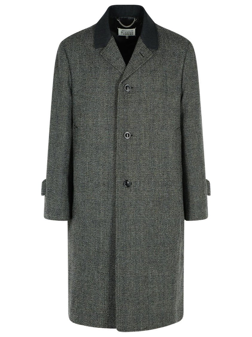 Maison Margiela Grey Virgin Wool Blend Coat