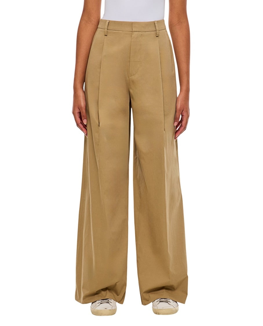 Frame Pleated Wide Leg Pant