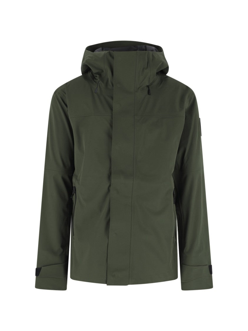 Canada Goose Olive Green Minimalist Jacket With Adjustable Cuffs