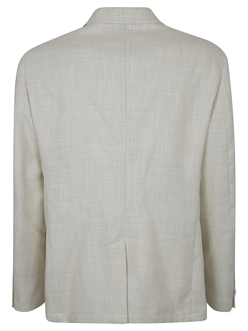Etro Textured Cotton-Wool Blend Jacket With Classic Lapel