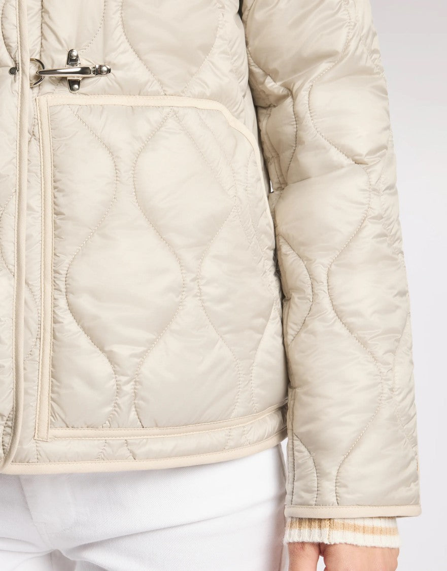 Fay Quilted Short Coat With Toggle Closures