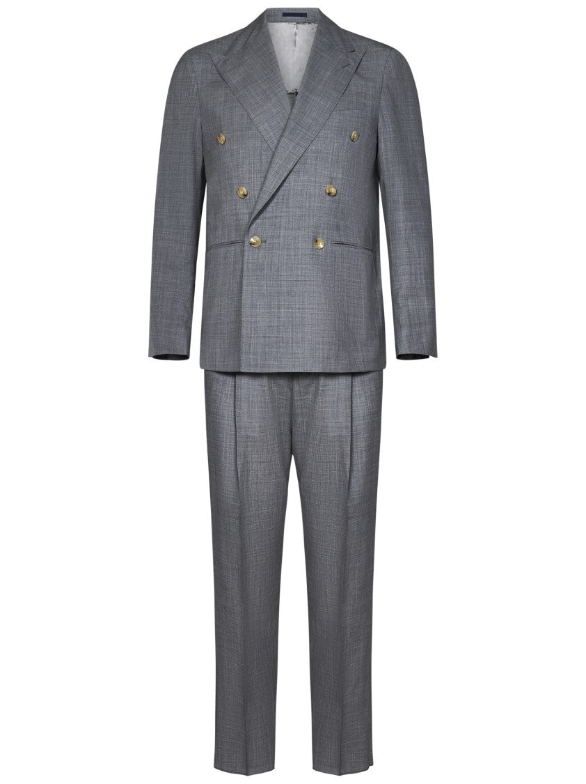 Franzese Collection Double-Breasted Grey Suit