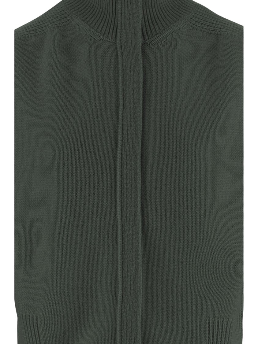 Sa Su Phi Sleeveless Cashmere Sweater With High Ribbed Neckline