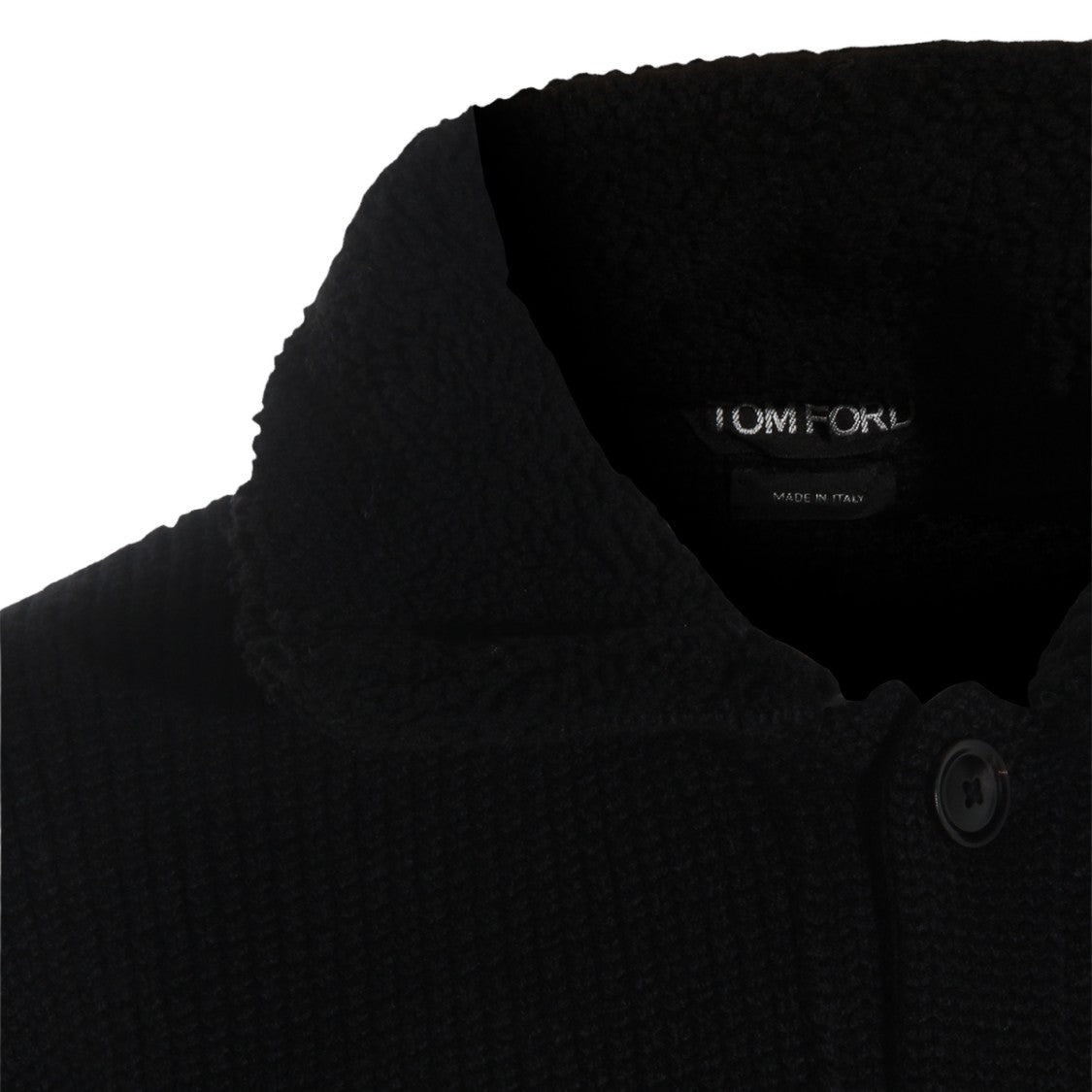 Tom Ford Textured Knit Jacket With Plush Lining