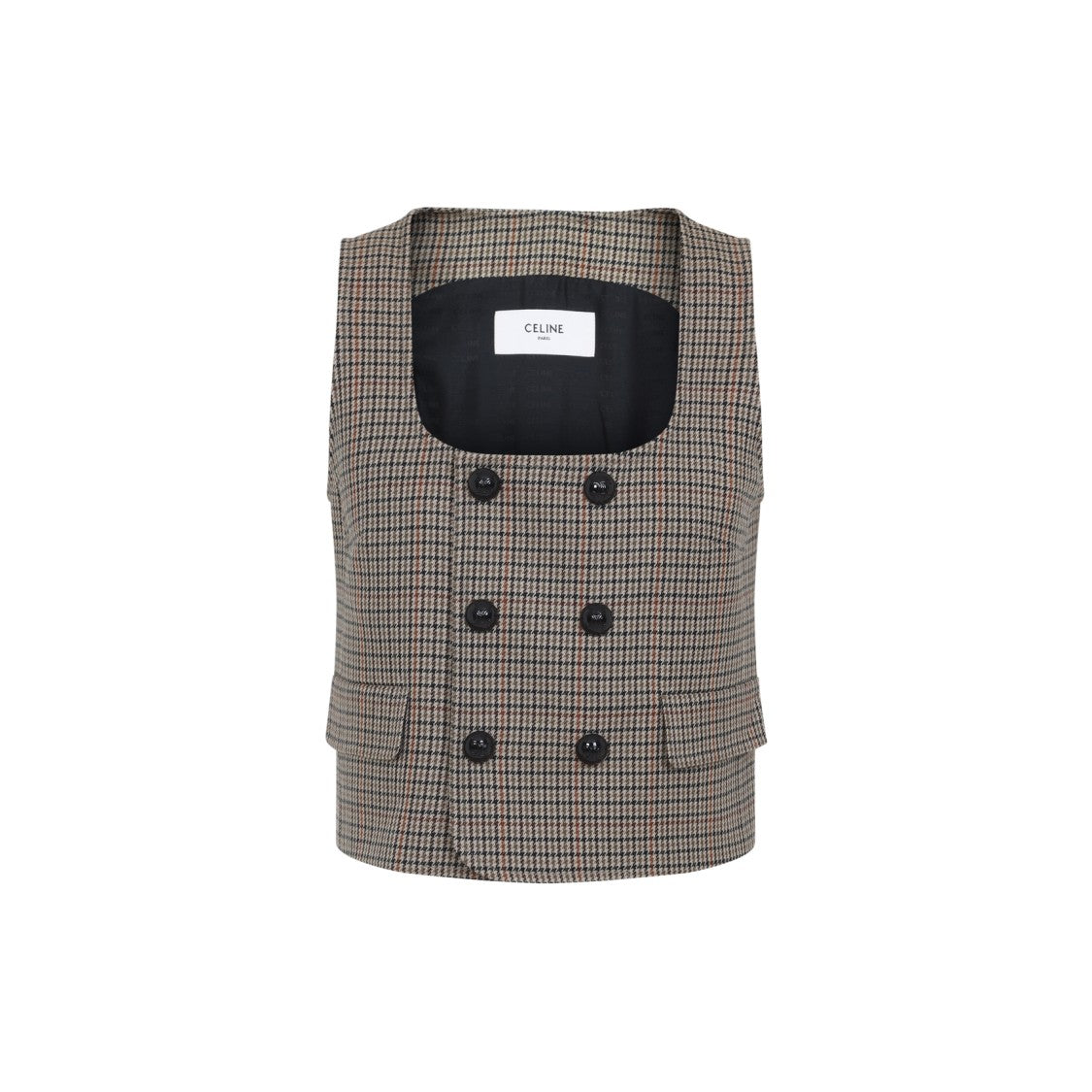 Celine Brown Virgin Wool Gilet