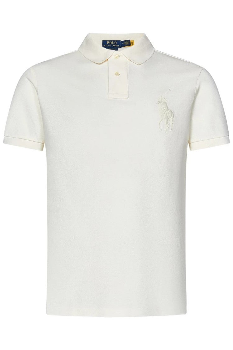 Polo Ralph Lauren Classic Collared Cotton T-Shirt With Textured Finish