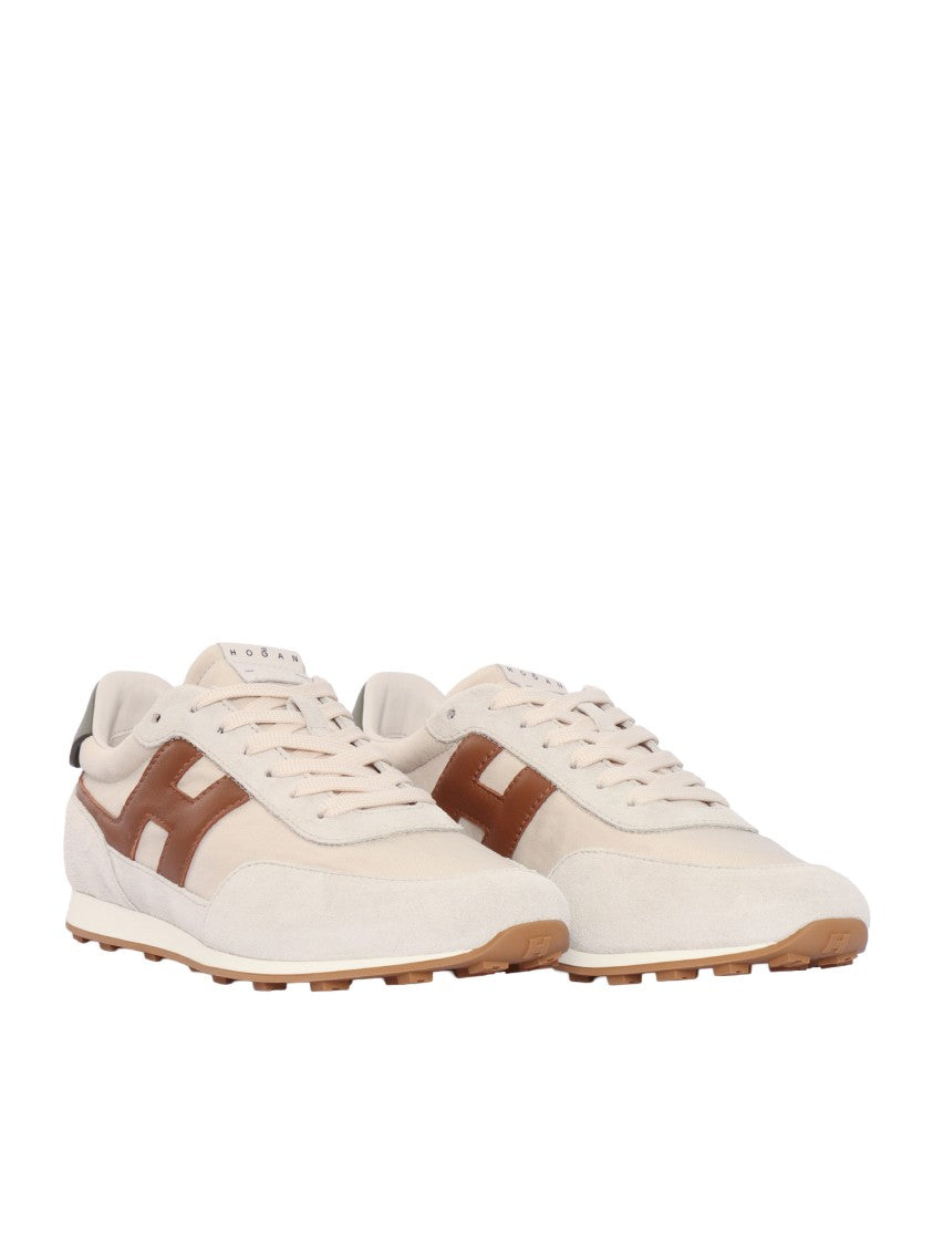 Hogan H699 Smooth Suede Logo Sneakers