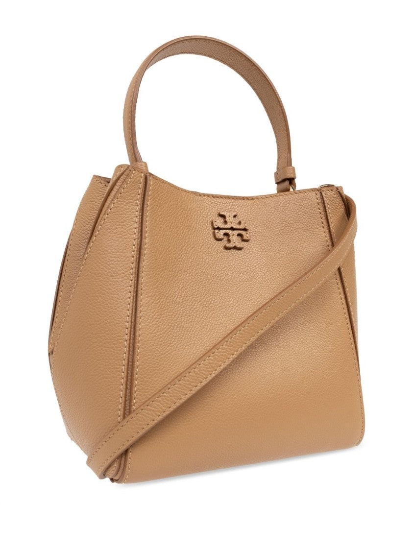 Tory Burch Camel Brown Calf Leather Grained Bag