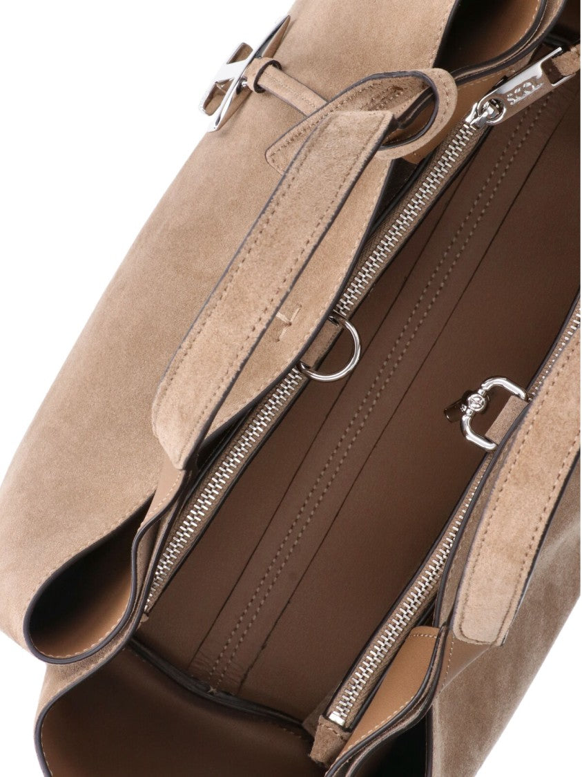 Tod's Mini Suede Shoulder Bag With Removable Charm