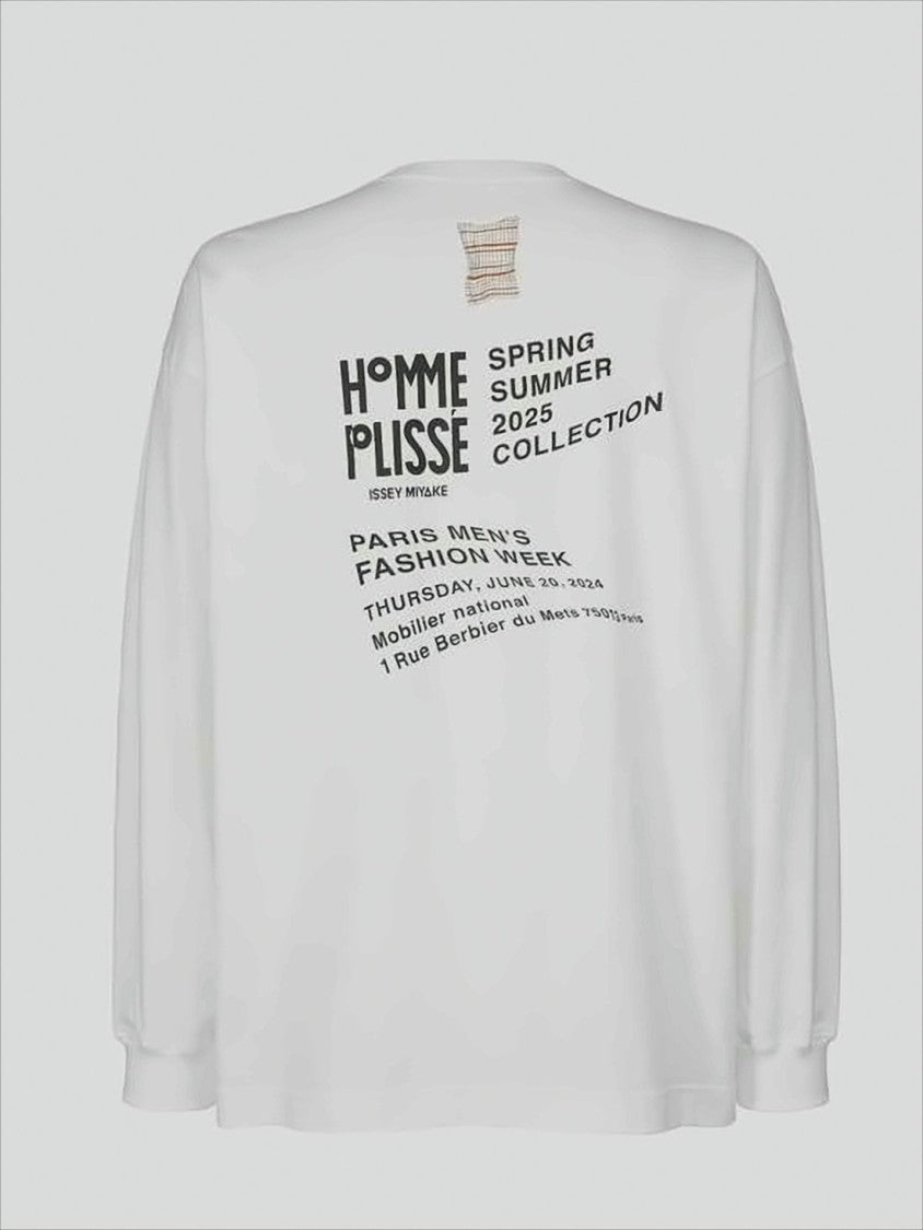 Homme Plissé Issey Miyake White Relaxed Fit Long-Sleeve T-Shirt