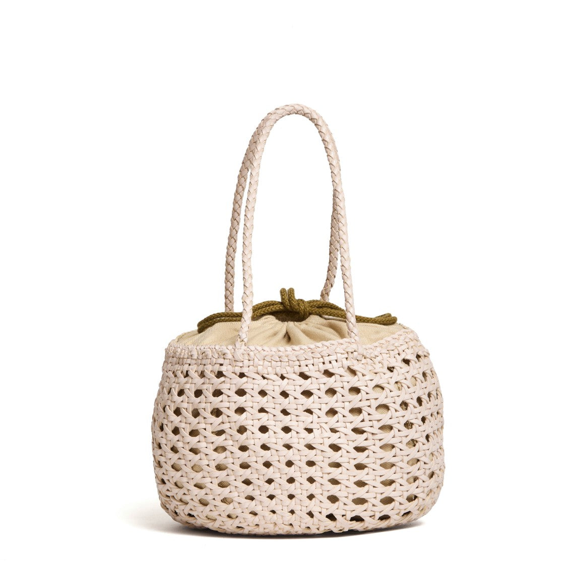 Dragon Diffusion Juventus Round Perforated Cotton Woven Handbag