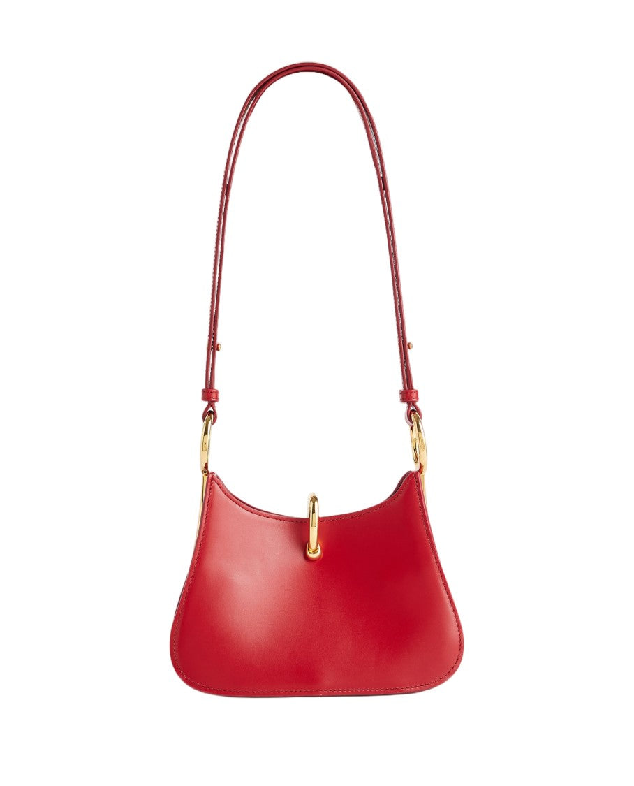 Rabanne Structured Leather Shoulder Bag With Gold Ring Hardware