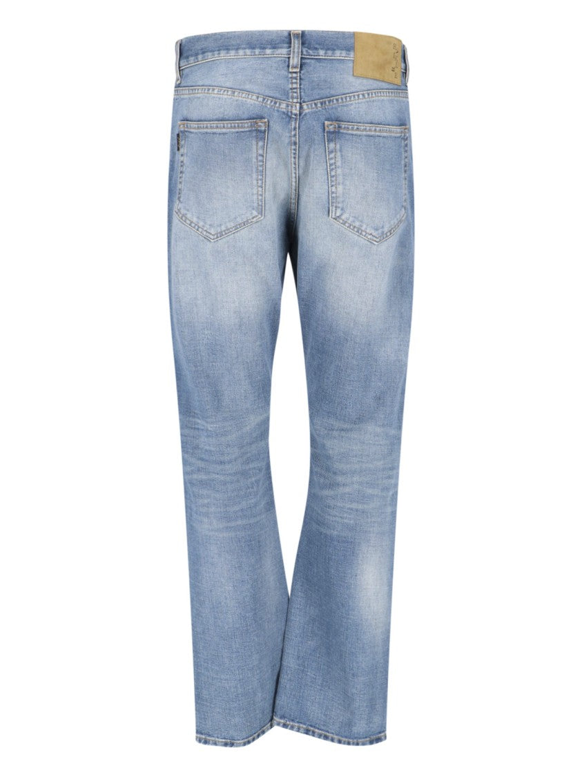 Haikure Blue Blake Mid-Rise Straight Denim Jeans