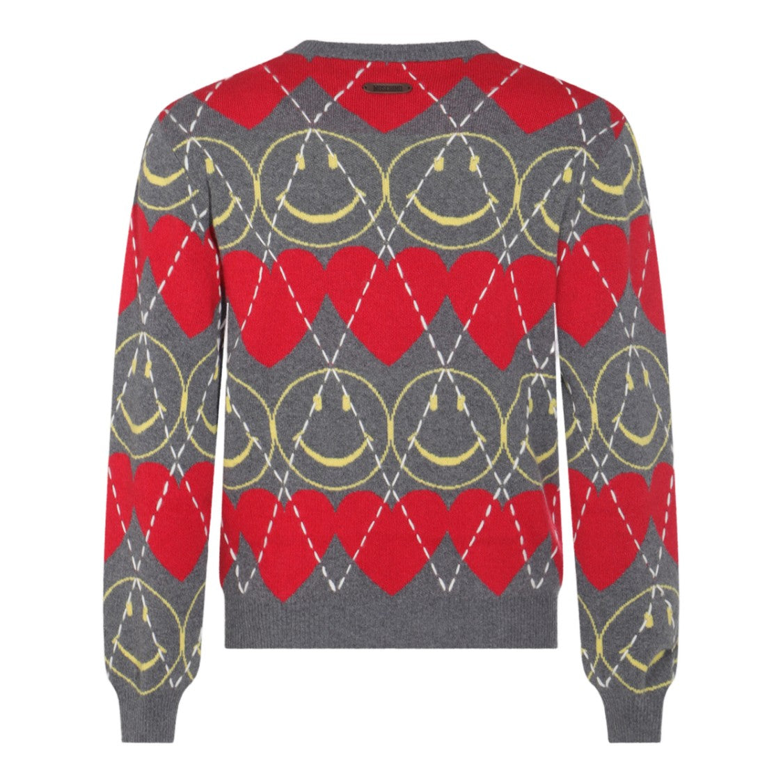 Moschino Grey Sweater With Bold Heart