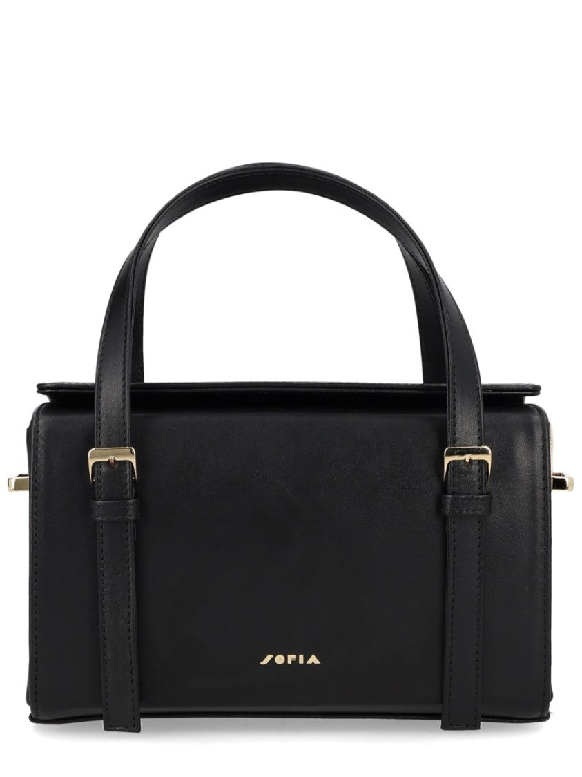 Sofia Black Mini Belmondo Calf Leather Tote Bag