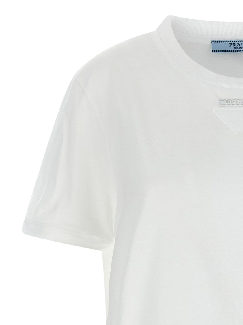Prada Customizable Cotton Jersey T-Shirt With Wire Detail