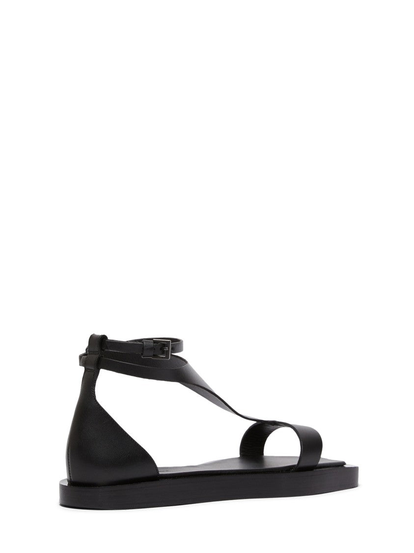 Max Mara Minimalist Black Sneakers With Crisscross Ankle Straps