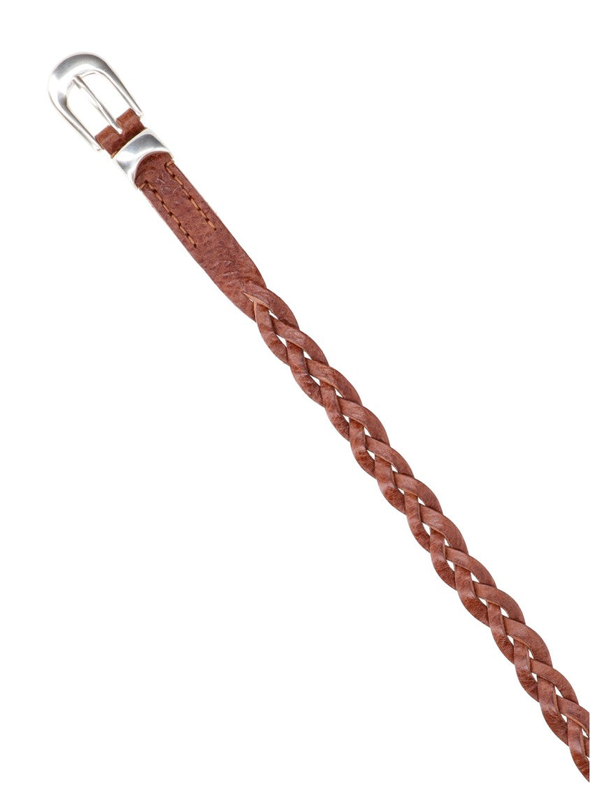 Our Legacy Brown Braided Leather Adjustable Belt
