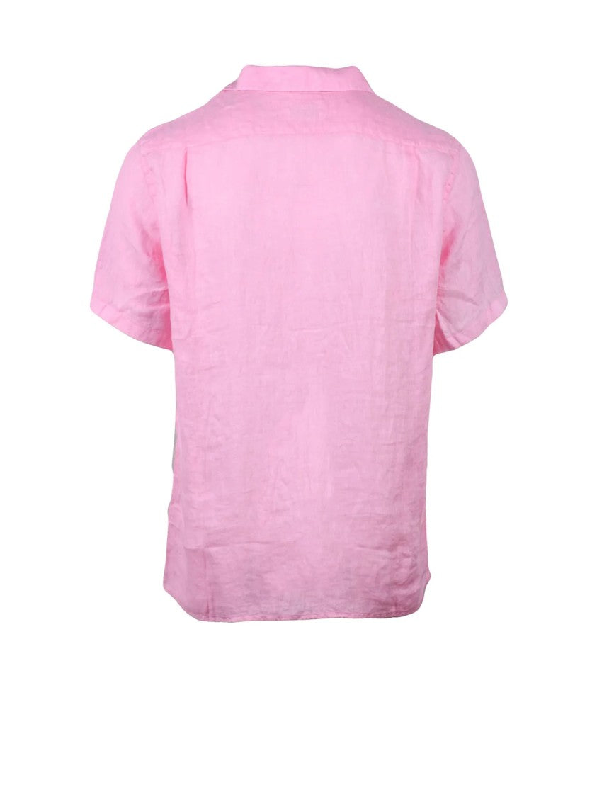 Mc2 Saint Barth Pink Lightweight Linen Classic Shirt