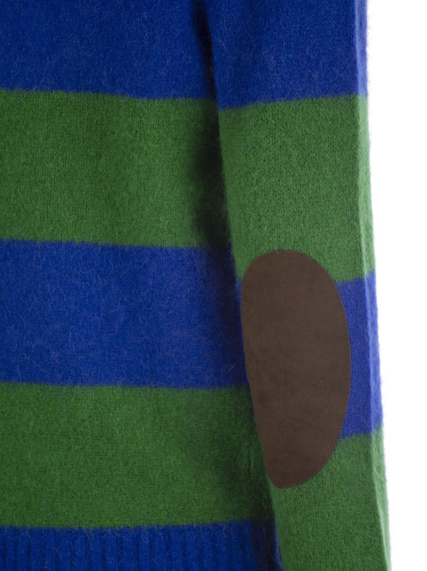 Polo Ralph Lauren Striped Jersey With Suede Patches