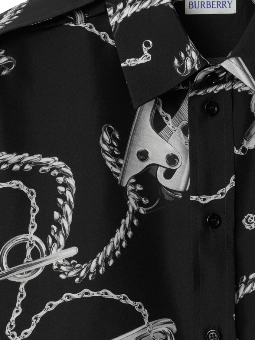 Burberry Knight Hardware Silk Shirt