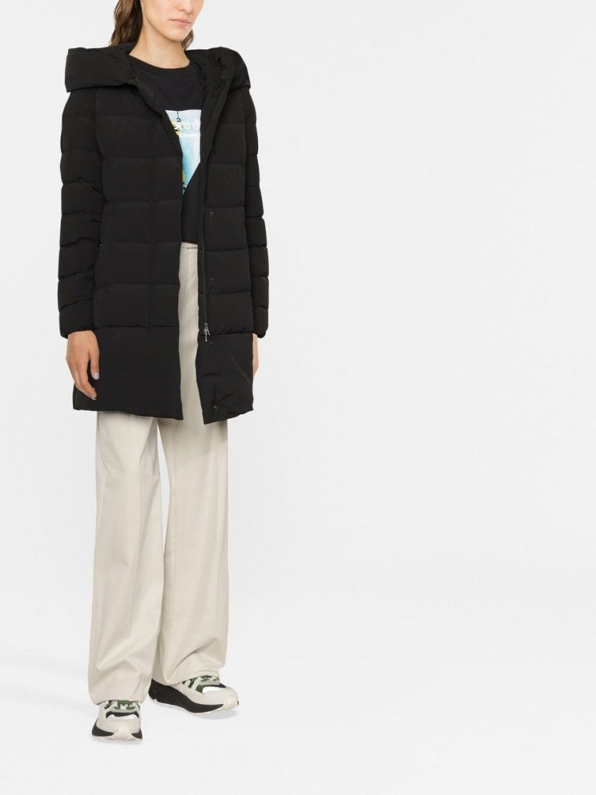 Woolrich Mid-Length Padded Coat With Classic Hood