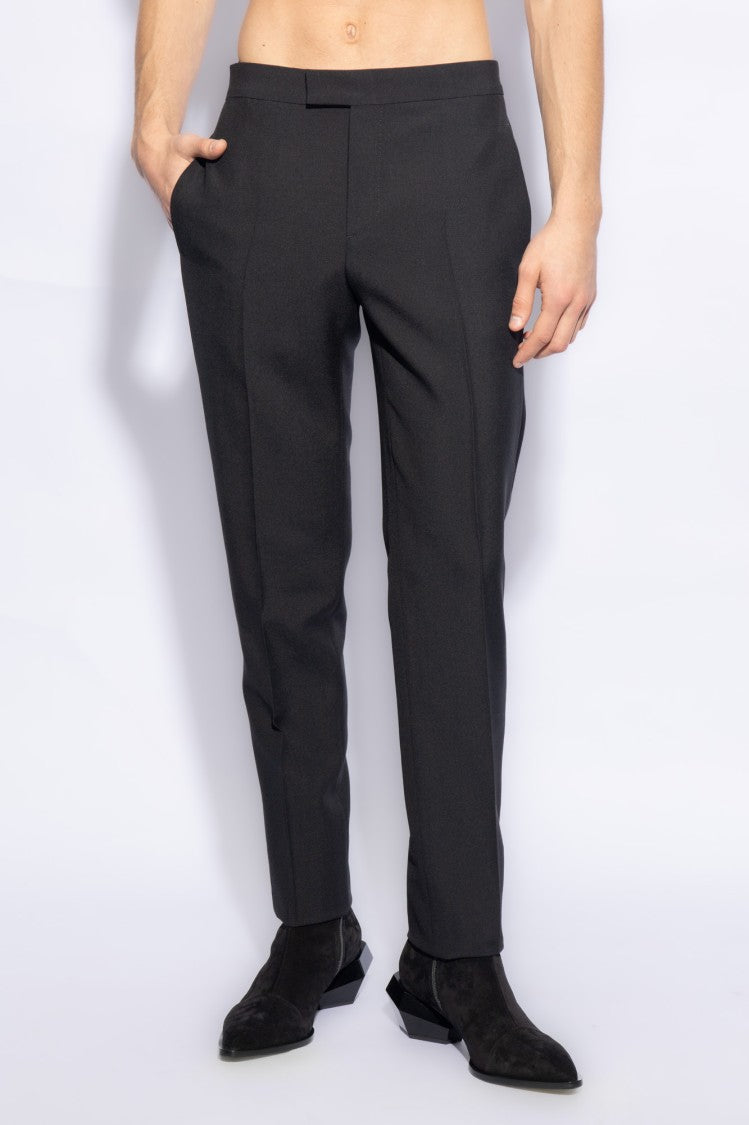 Versace Slightly Tapered Pleat-Front Trousers