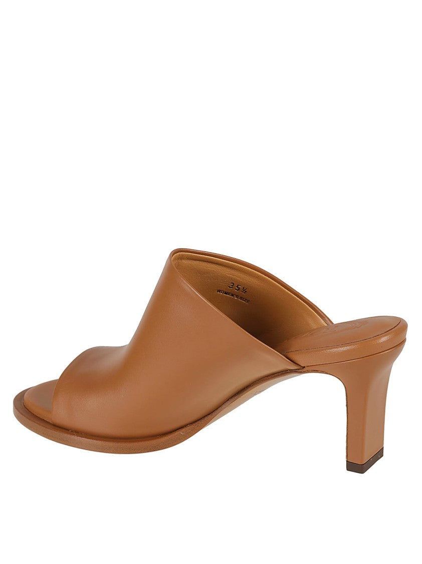 Tod's Open-Toe Calfskin Sabot With Wrapped Heel
