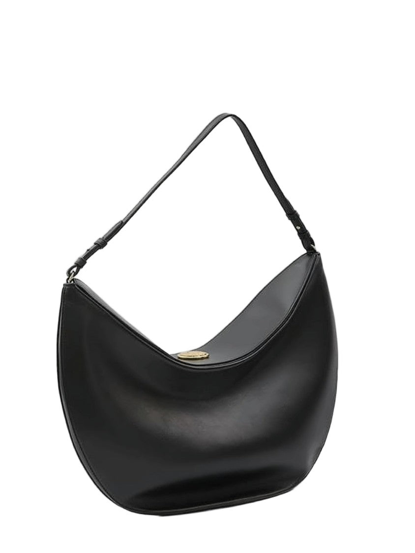 Jacquemus Crescent-Shaped Black Calfskin Shoulder Bag