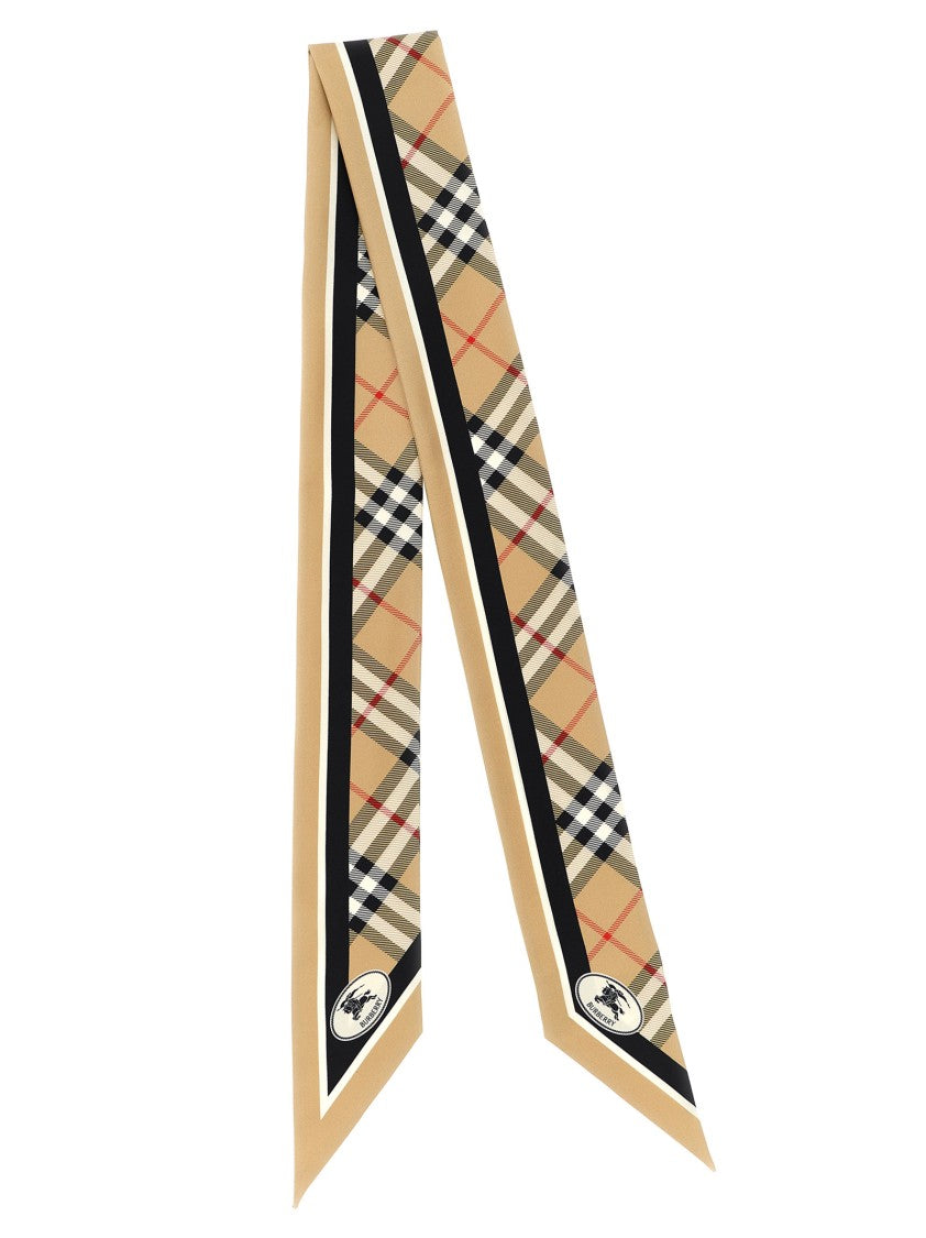 Burberry Silk Twill Bandeau With Pattern Check