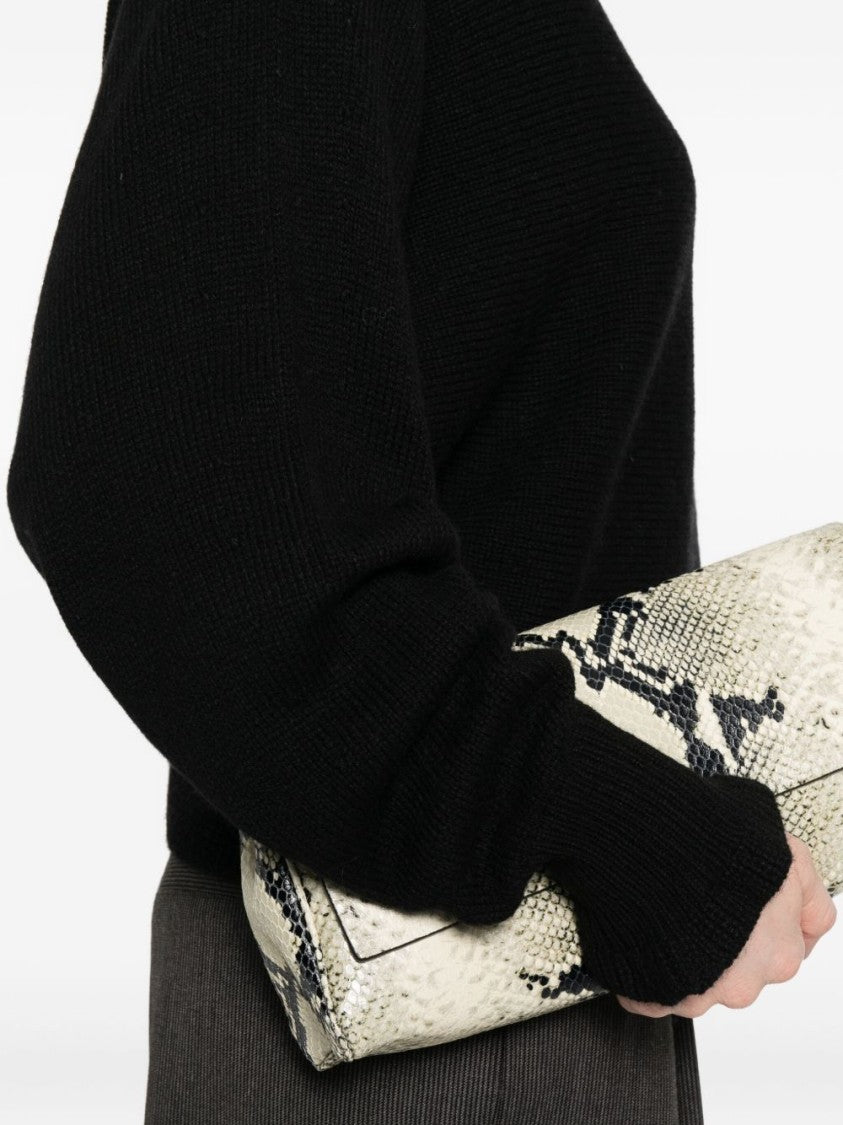 Twin-Set Wool Blend Sweater With High Neckline