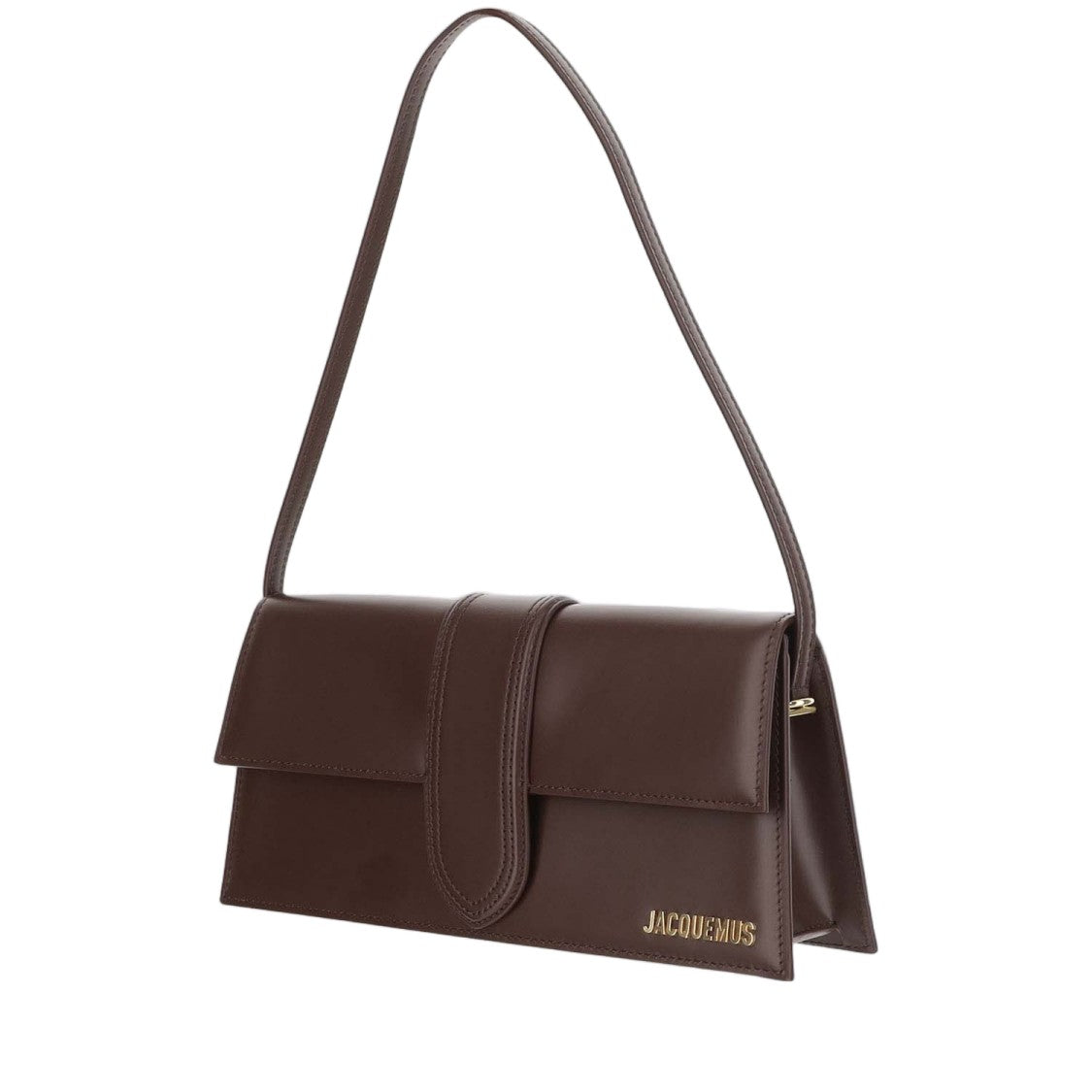 Jacquemus Rectangular Leather Bag With Magnetic Flap Closure And Gold-Detailing