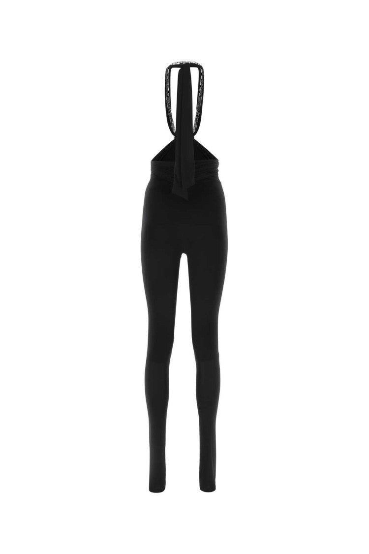 The Attico Black Stretch Polyester Ruby Pant