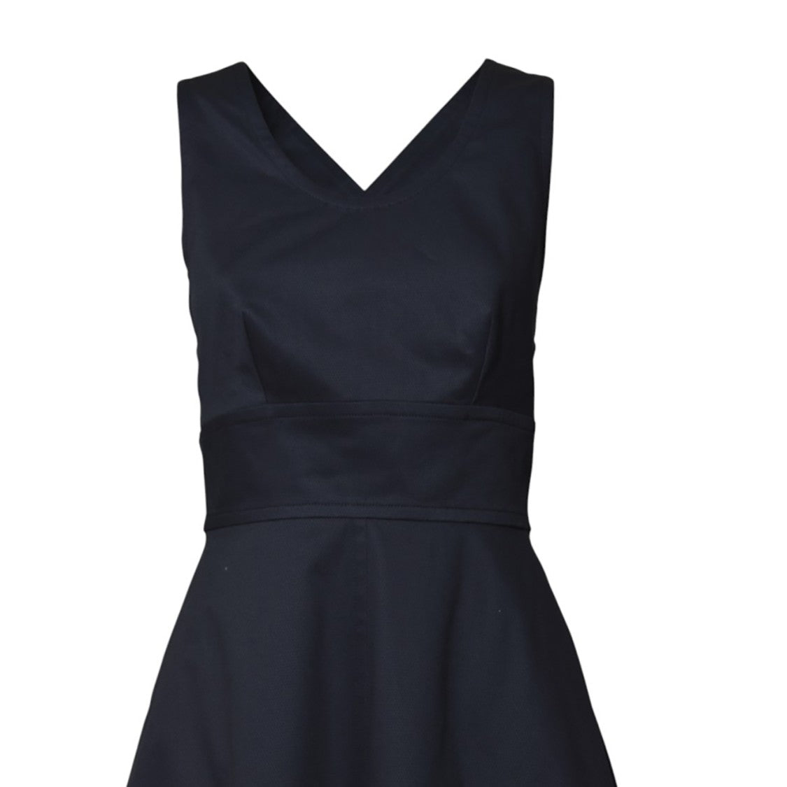 Aspesi Midnight Blue Cotton Pique Midi Dress