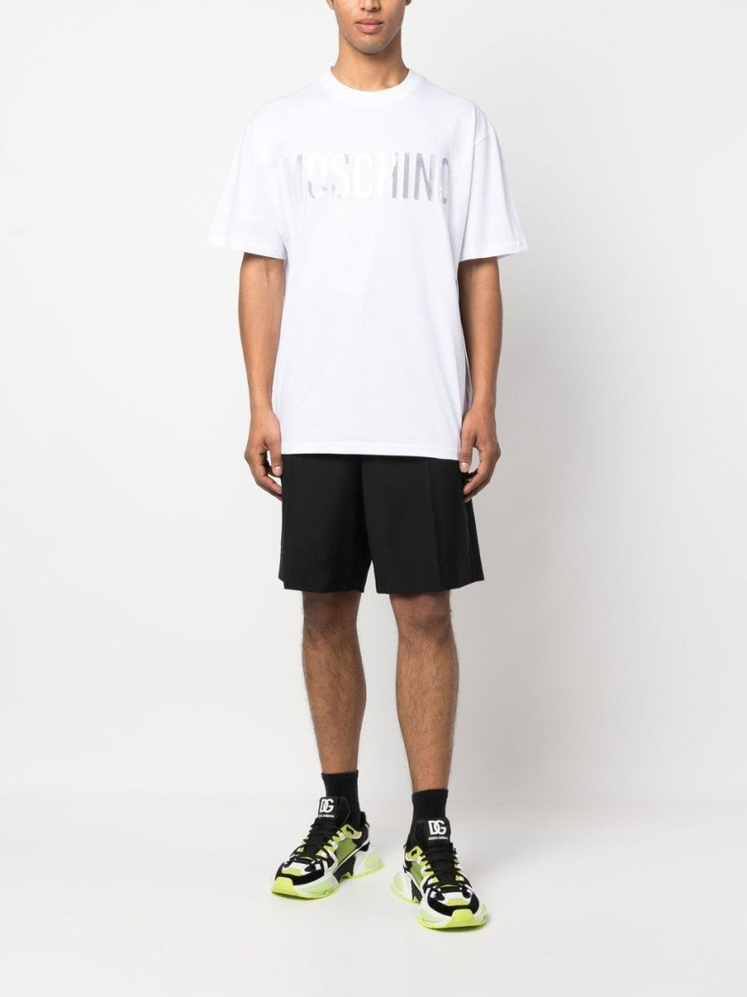 Moschino Logo-Print Organic Cotton T-Shirt