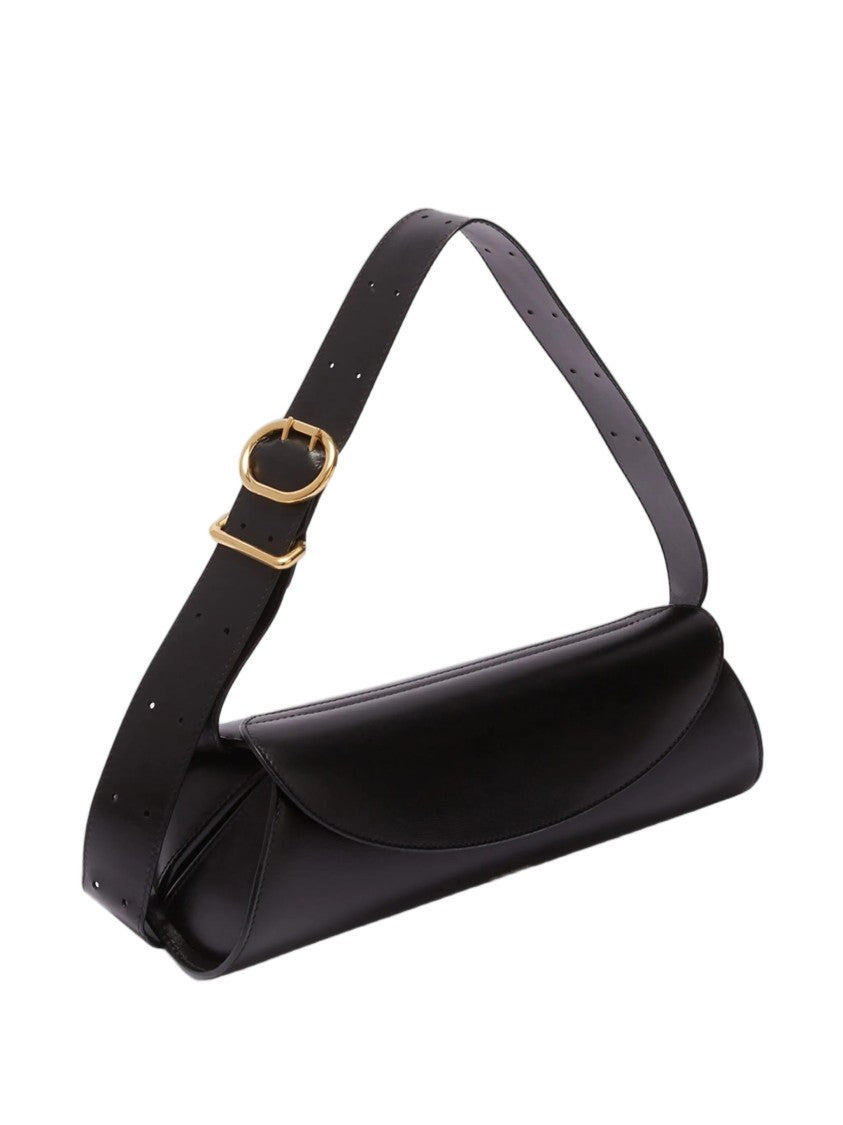 Jil Sander Black Cannolo Calf Leather Handbag