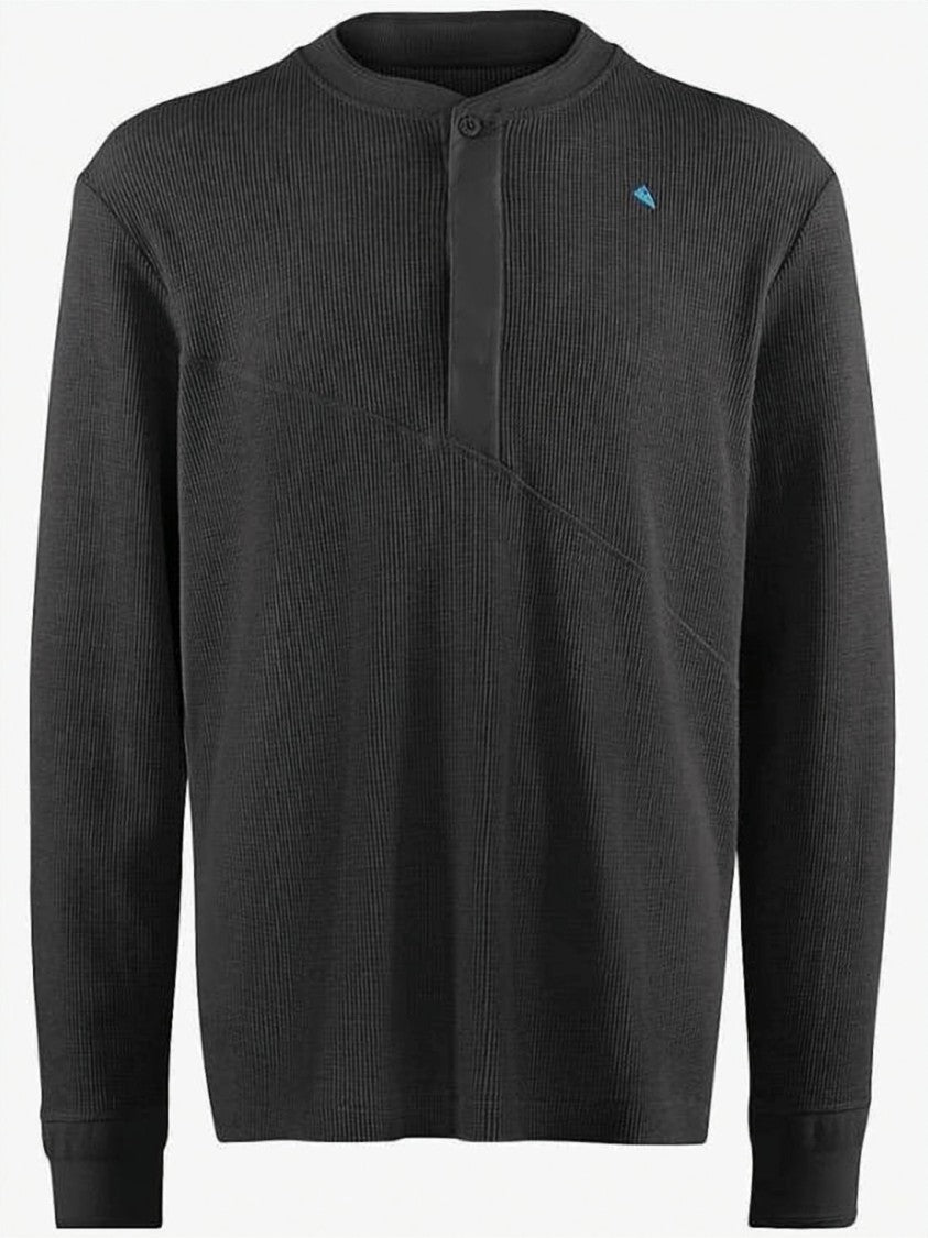 Klattermusen Textured Knit Long-Sleeve Training Shirt With Button Placket